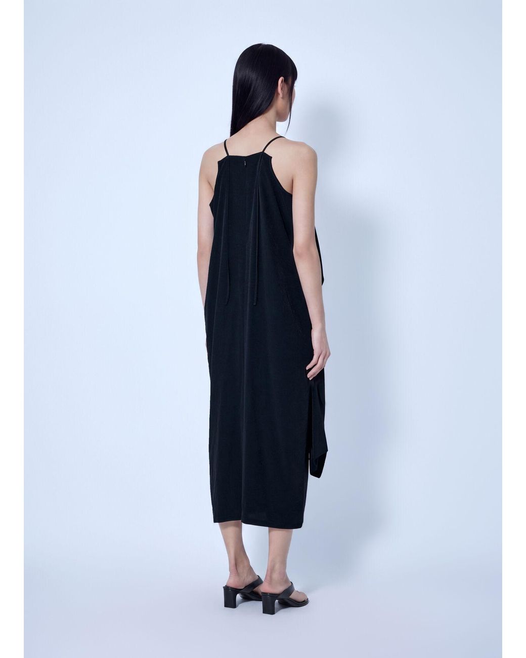 Yohji Yamamoto Blue Strap Slim Fit Dress