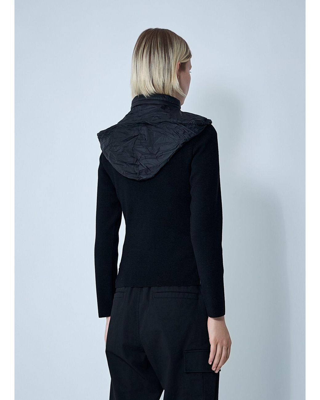 Moncler Blue Wool-Blend Cardigan