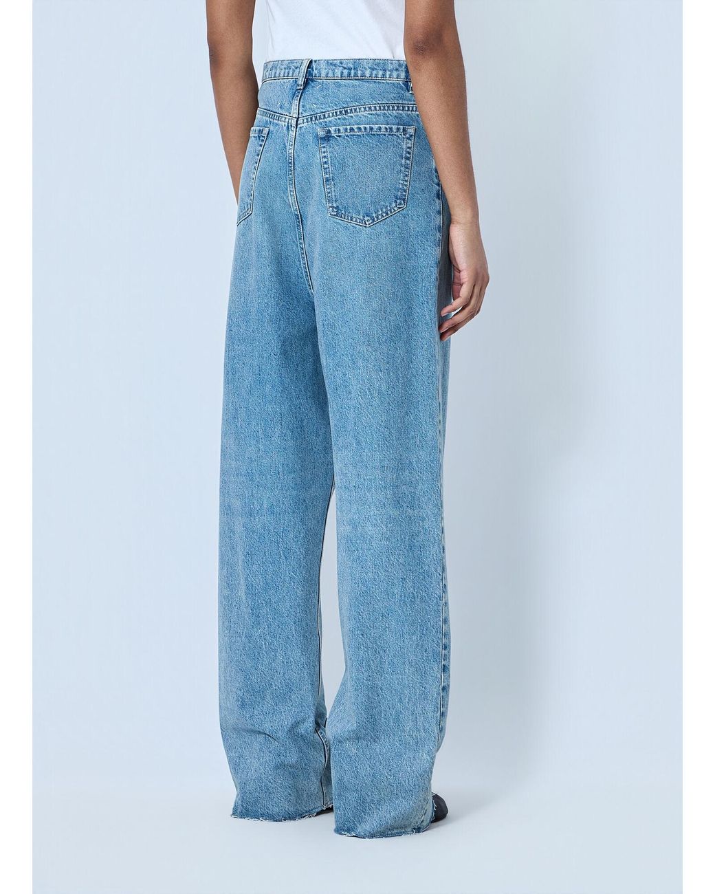 Maison Margiela Blue Wide-Leg Denim Trousers