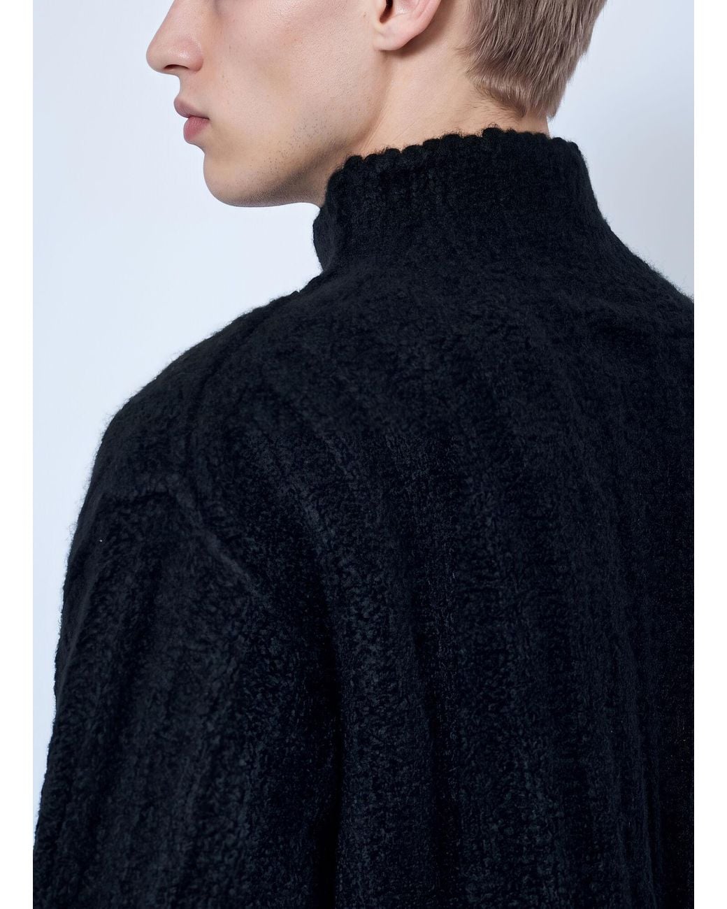 Rick Owens Blue Turtle Sweater for men