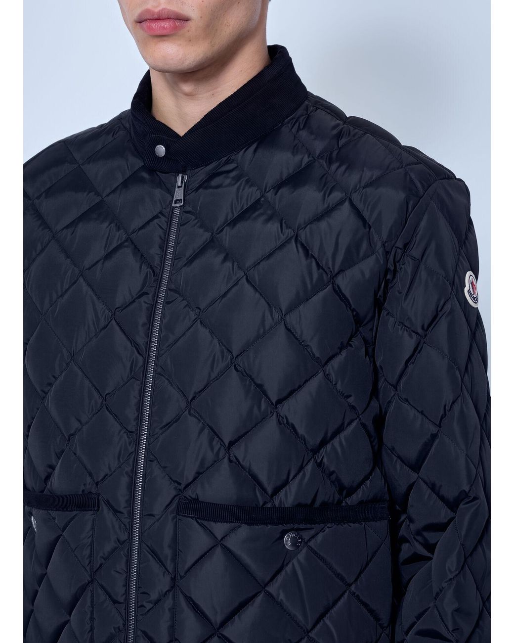 Moncler Blue Eclal Short Down Jacket for men