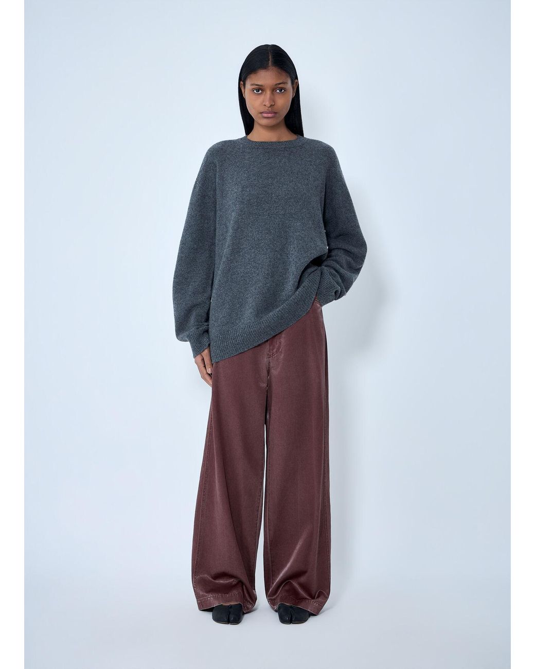 Issey Miyake Blue Oversized Knit Sweater