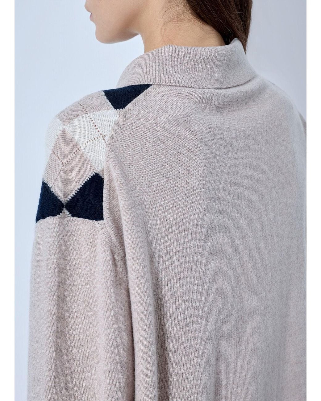 Miu Miu Gray Cashmere Polo Sweater