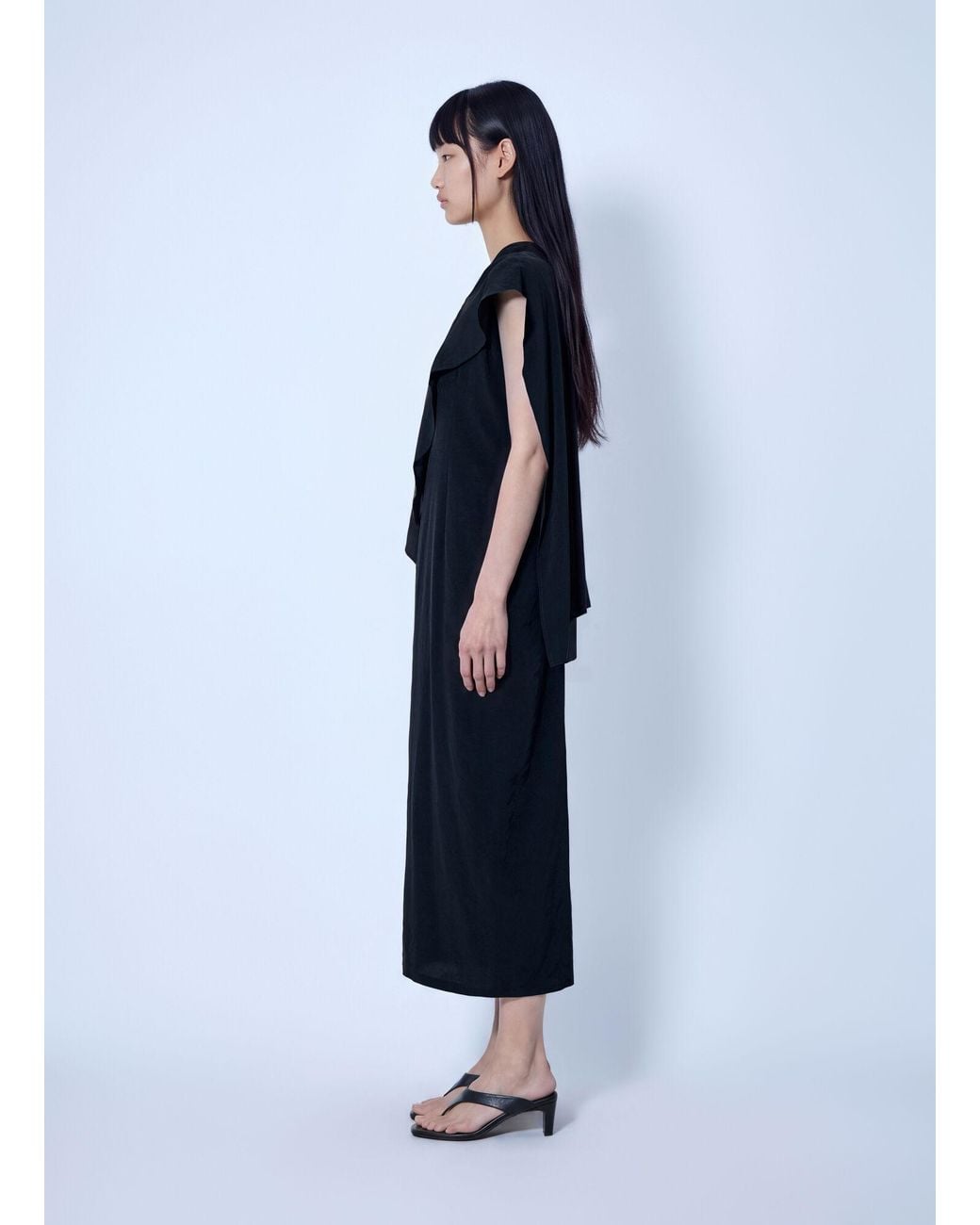 Yohji Yamamoto Blue Strap Slim Fit Dress