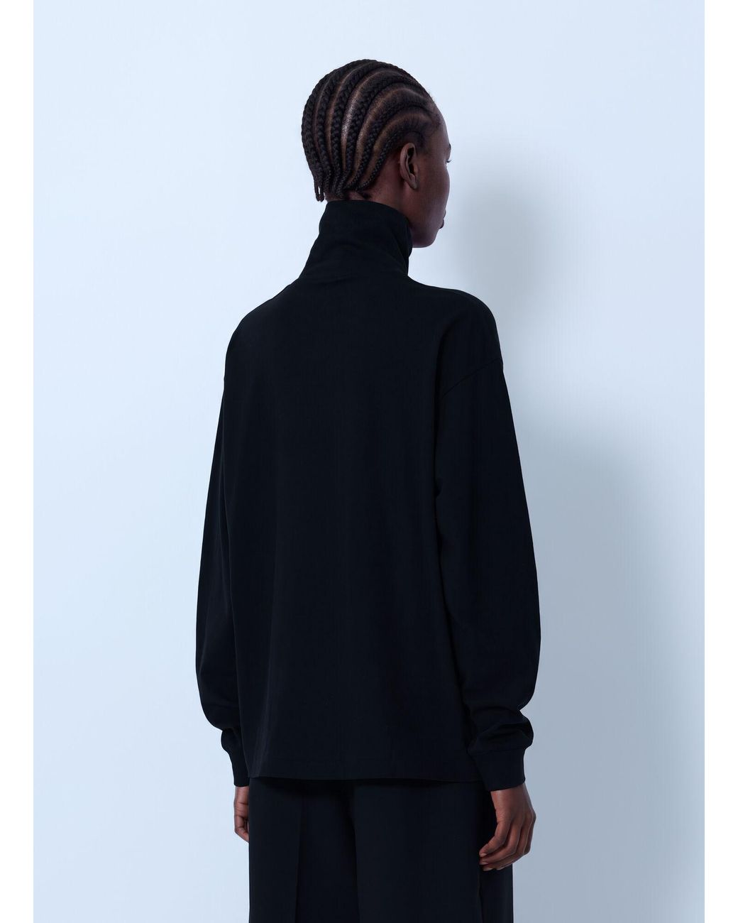 The Row Blue Kelta Turtleneck Top