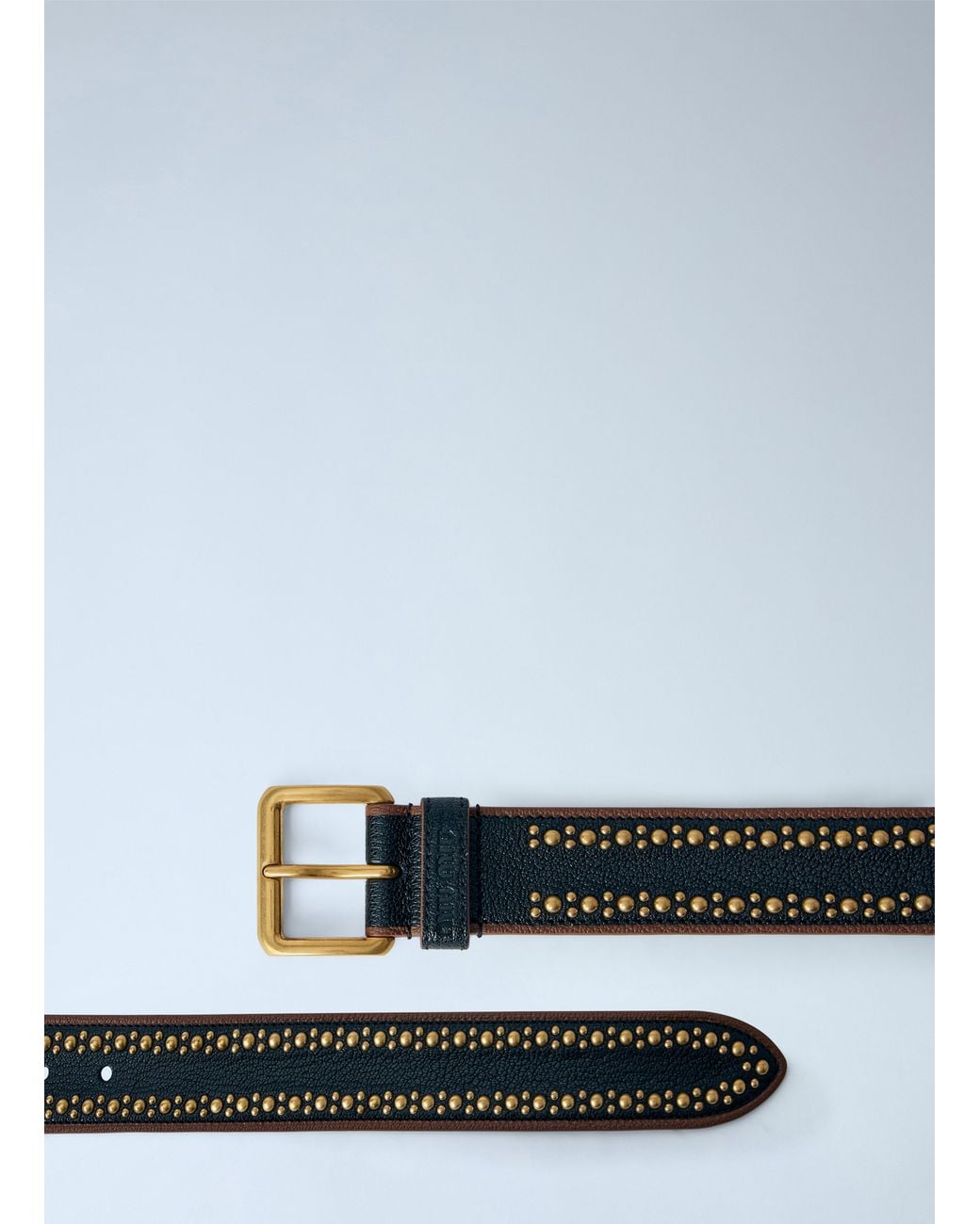 Miu Miu Blue Studded Leather Belt