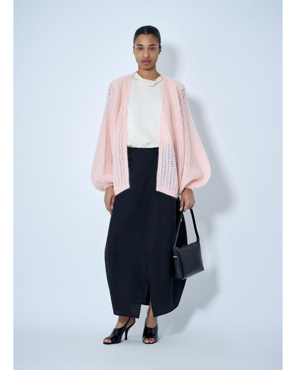 Totême Pink Open Knit Cardigan