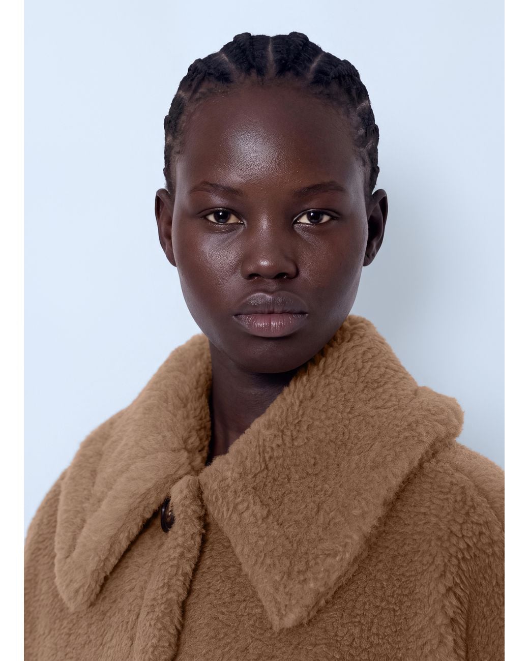 Max Mara Multicolor Short Shearling Coat