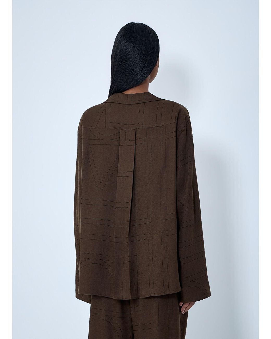 Totême Brown Monogram Shirt