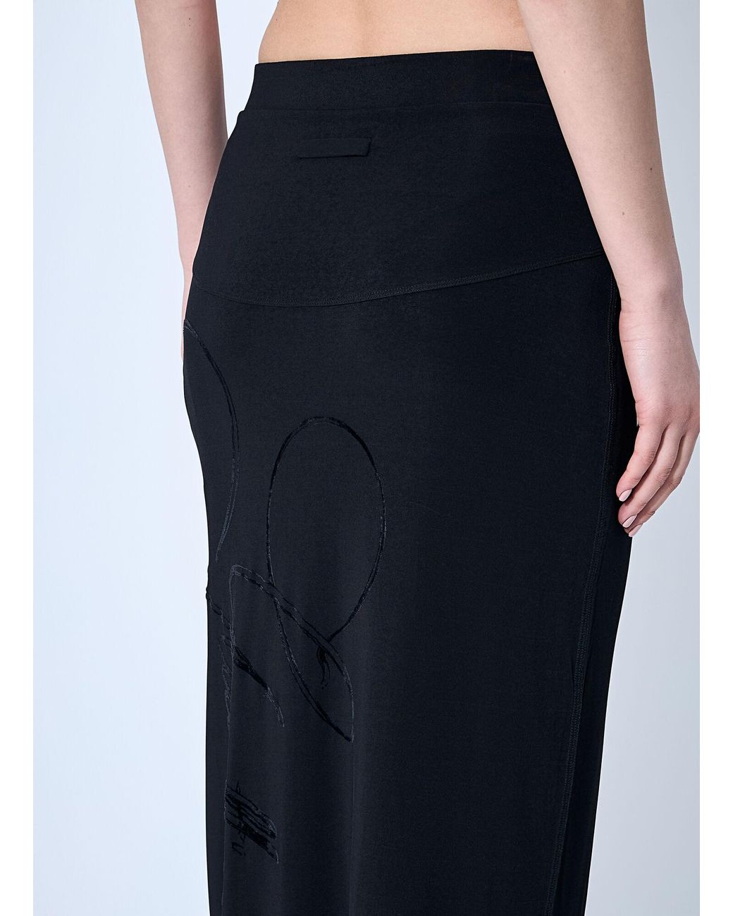 Jean Paul Gaultier Blue Mesh Tattoo Midi Skirt