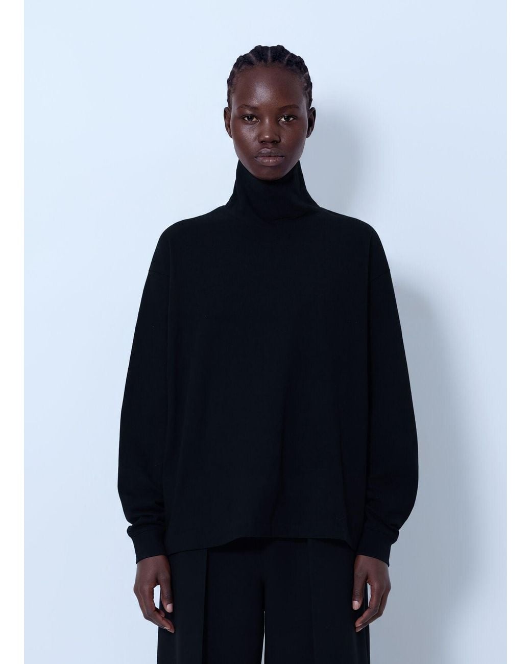 The Row Blue Kelta Turtleneck Top