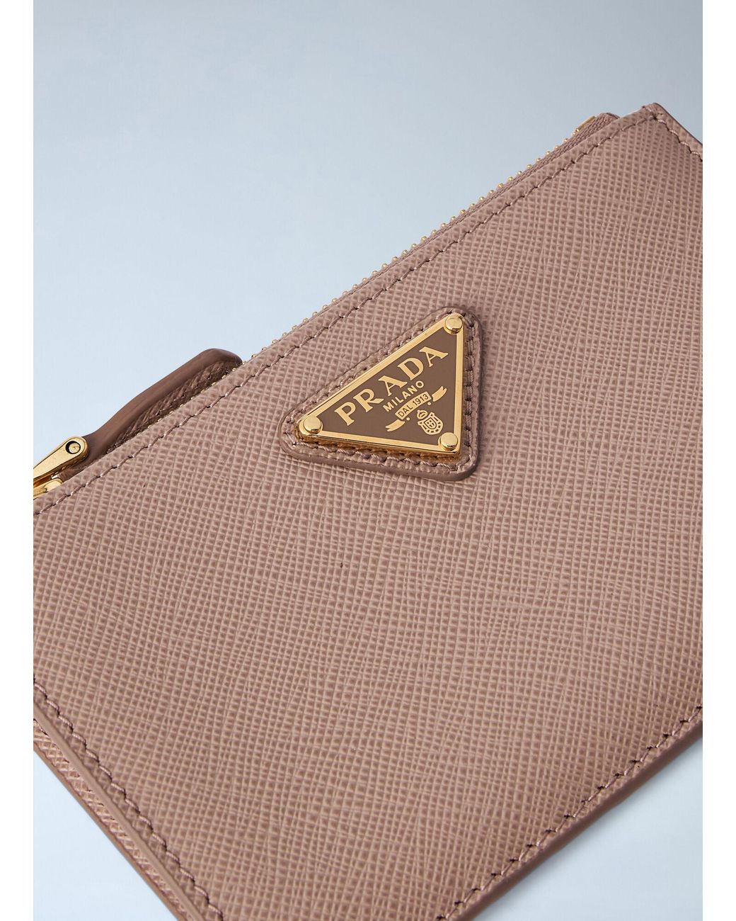 Prada Blue Saffiano Card Holder