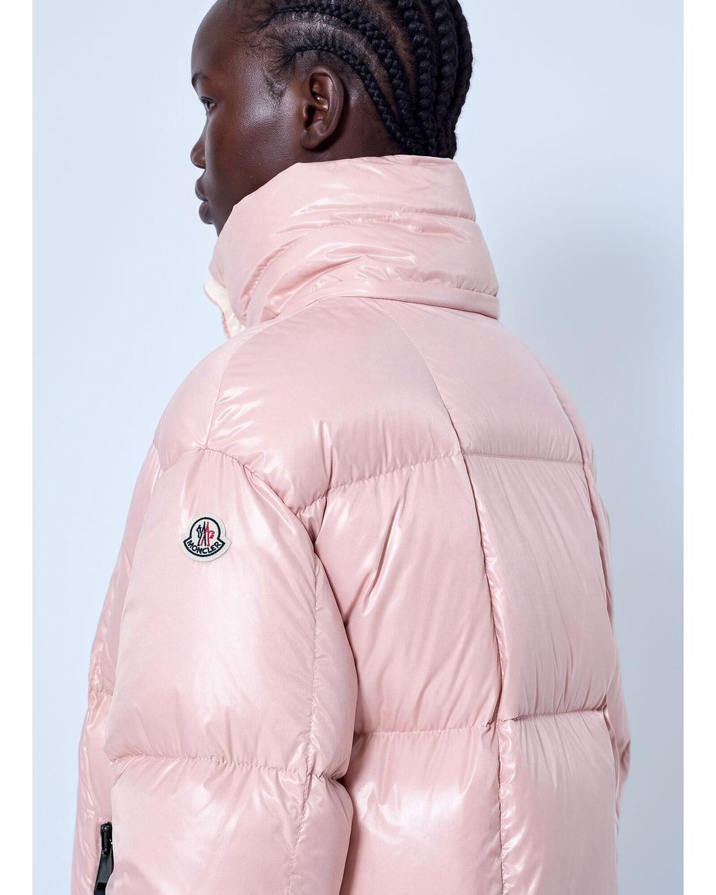 Moncler Pink Parana Hooded Short Down Jacket