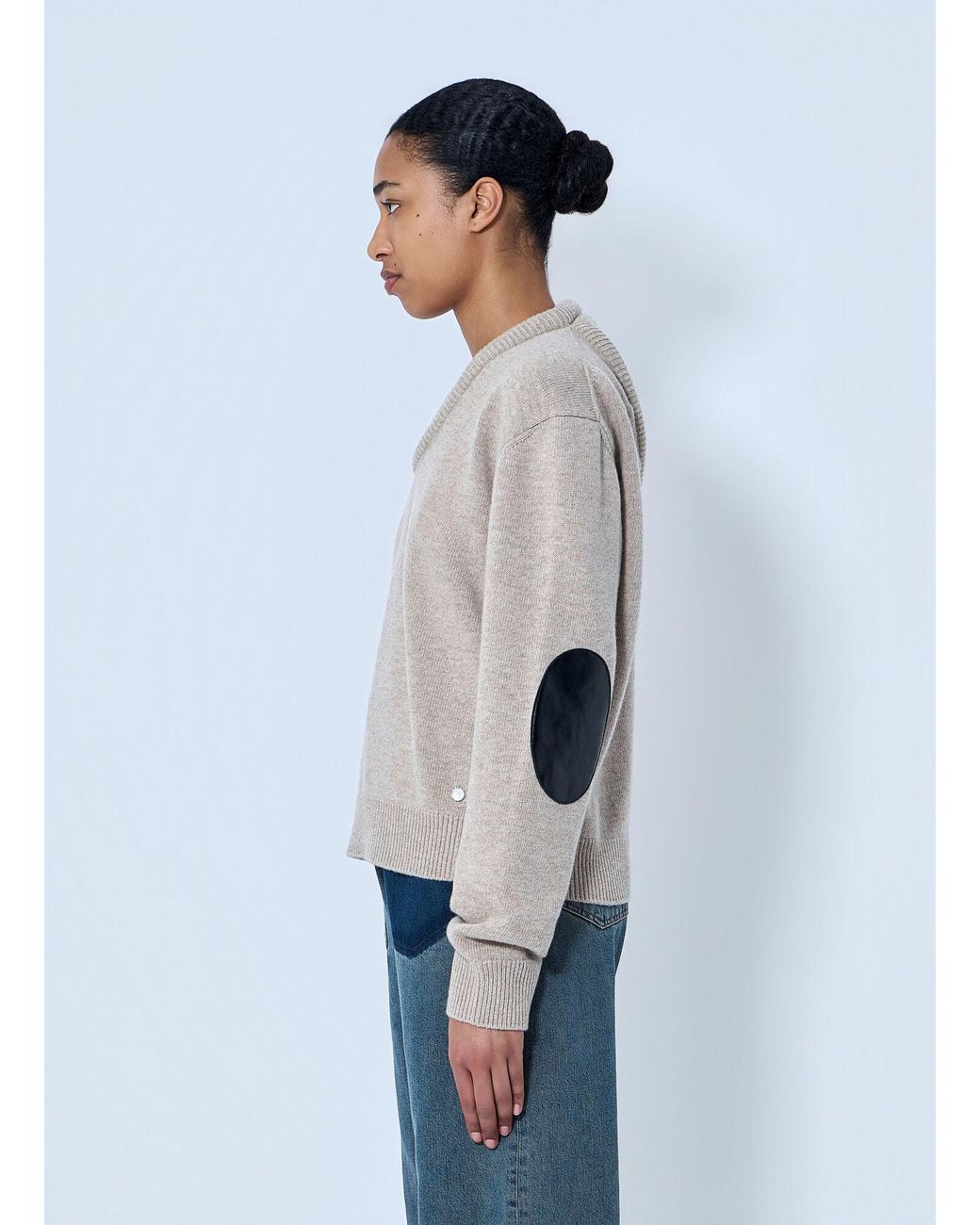Acne Gray Open Back Wool Knit