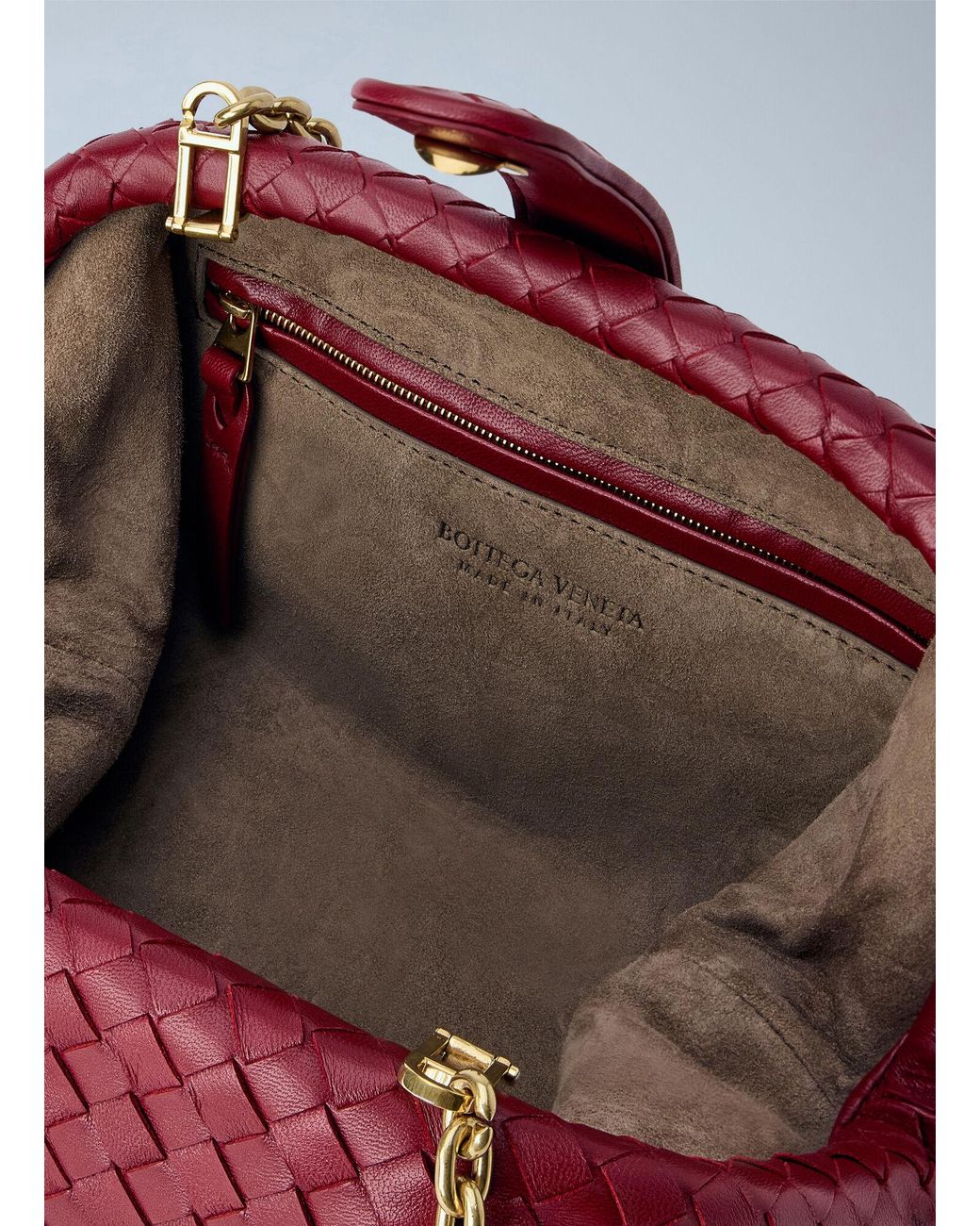 Bottega Veneta Red Small Lauren Shoulder Bag