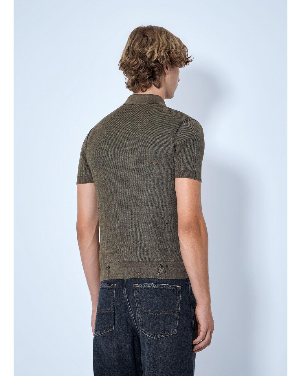 DIESEL Gray K-Danny Polo Shirt for men