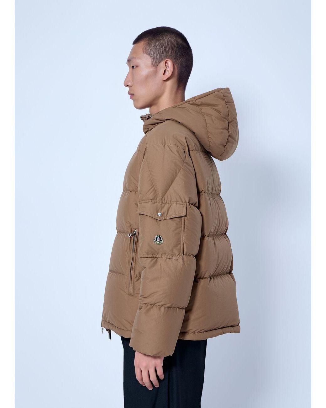 Moncler Blue Himalaya Hooded Short Down Jacket for men