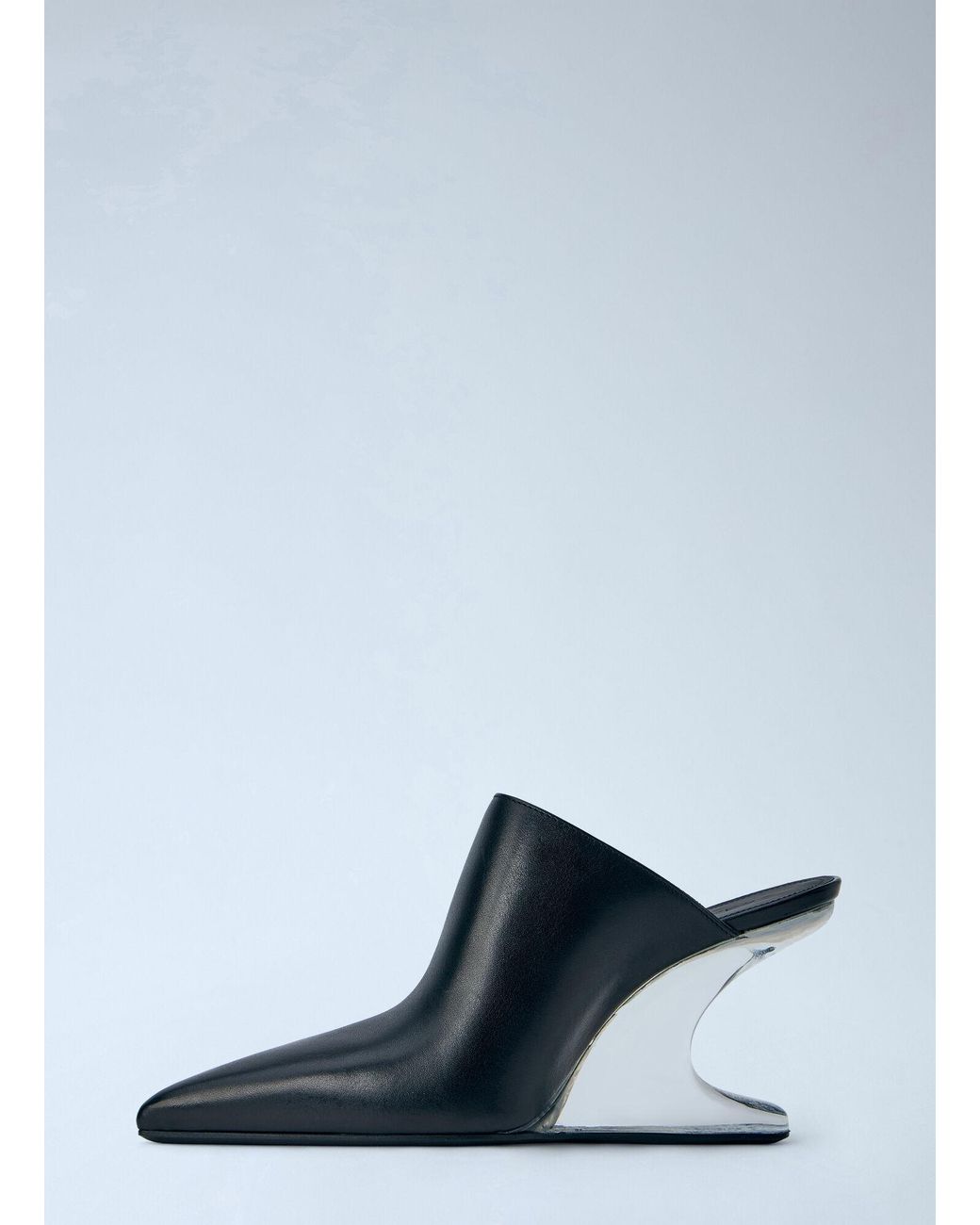Rick Owens Blue Cantilever 8 Sabot Sharp Mules