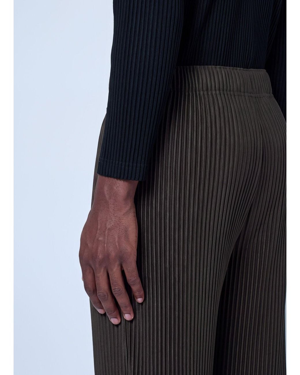 Homme Plissé Issey Miyake Black July Pleated Pants for men