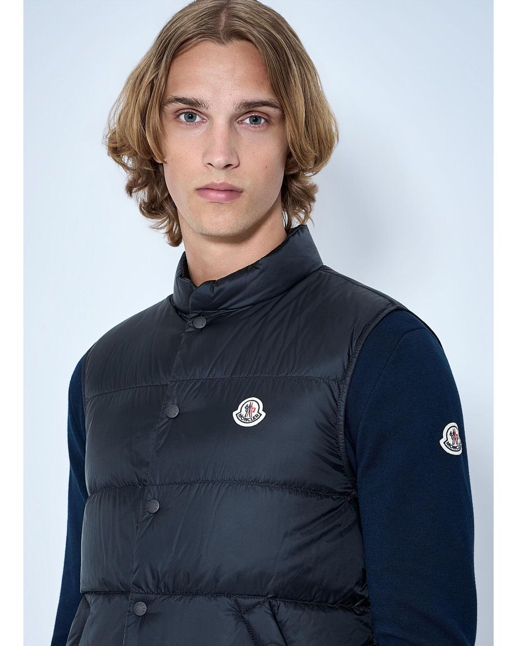 Moncler Blue Tuquerouye Shell Down Vest for men
