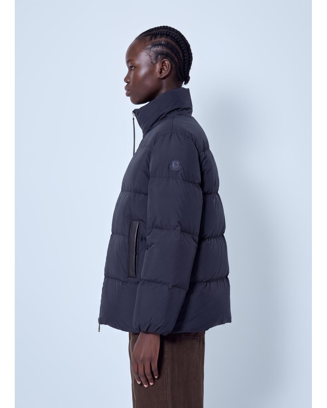 Moncler Blue Vivantesse Short Down Jacket