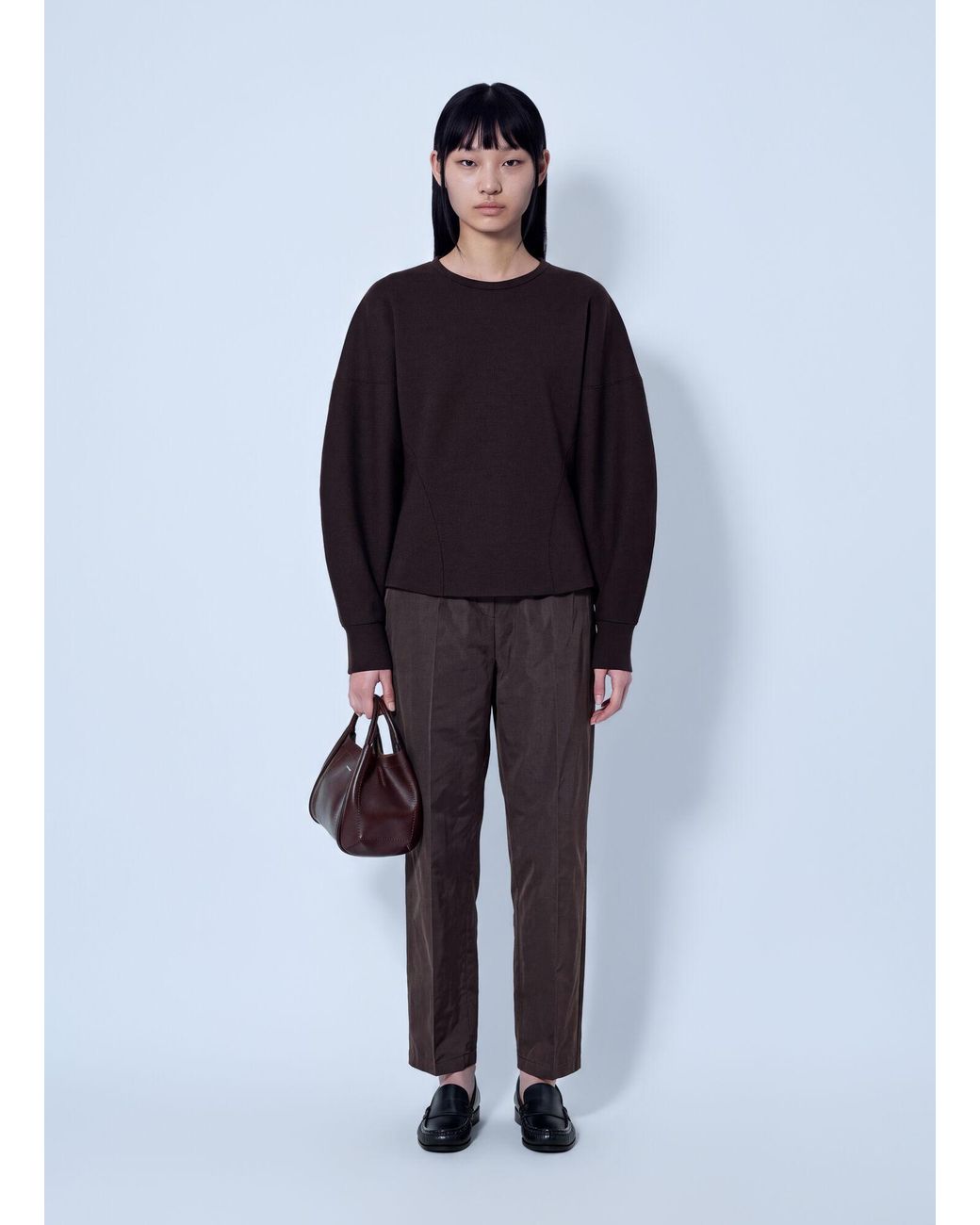 Max Mara Blue Structured Crewneck Sweatshirt