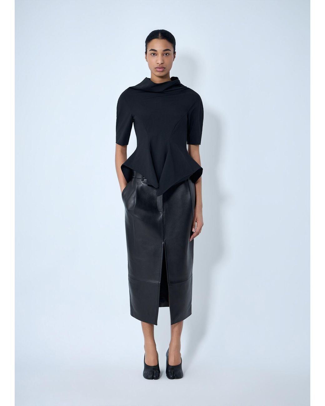 Khaite Blue Anden Midi Skirt