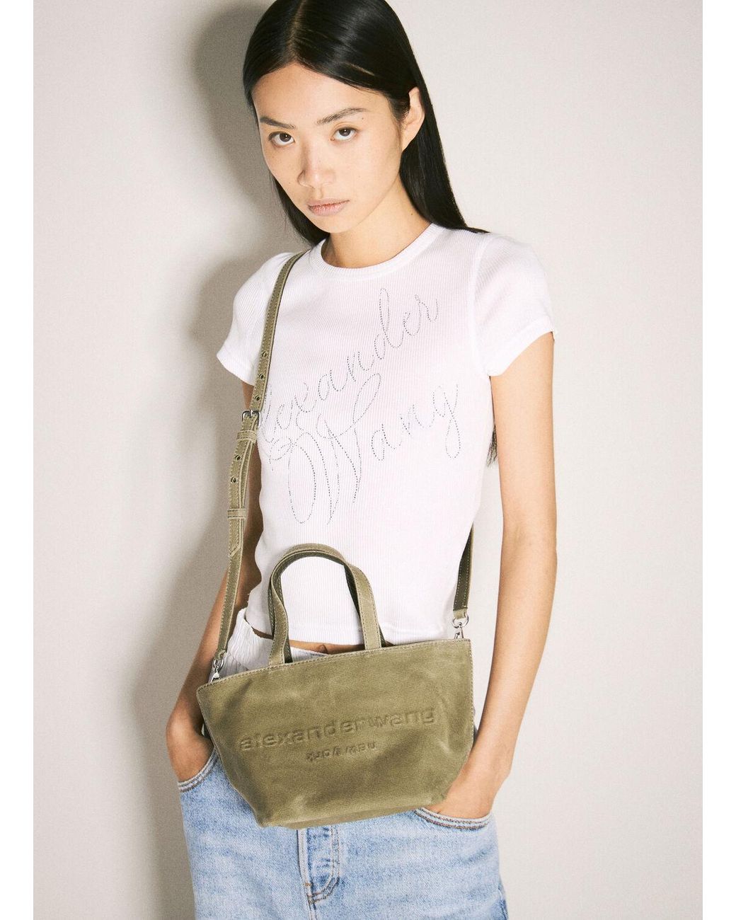 Alexander Wang Punch Small Tote Bag in Natural | Lyst