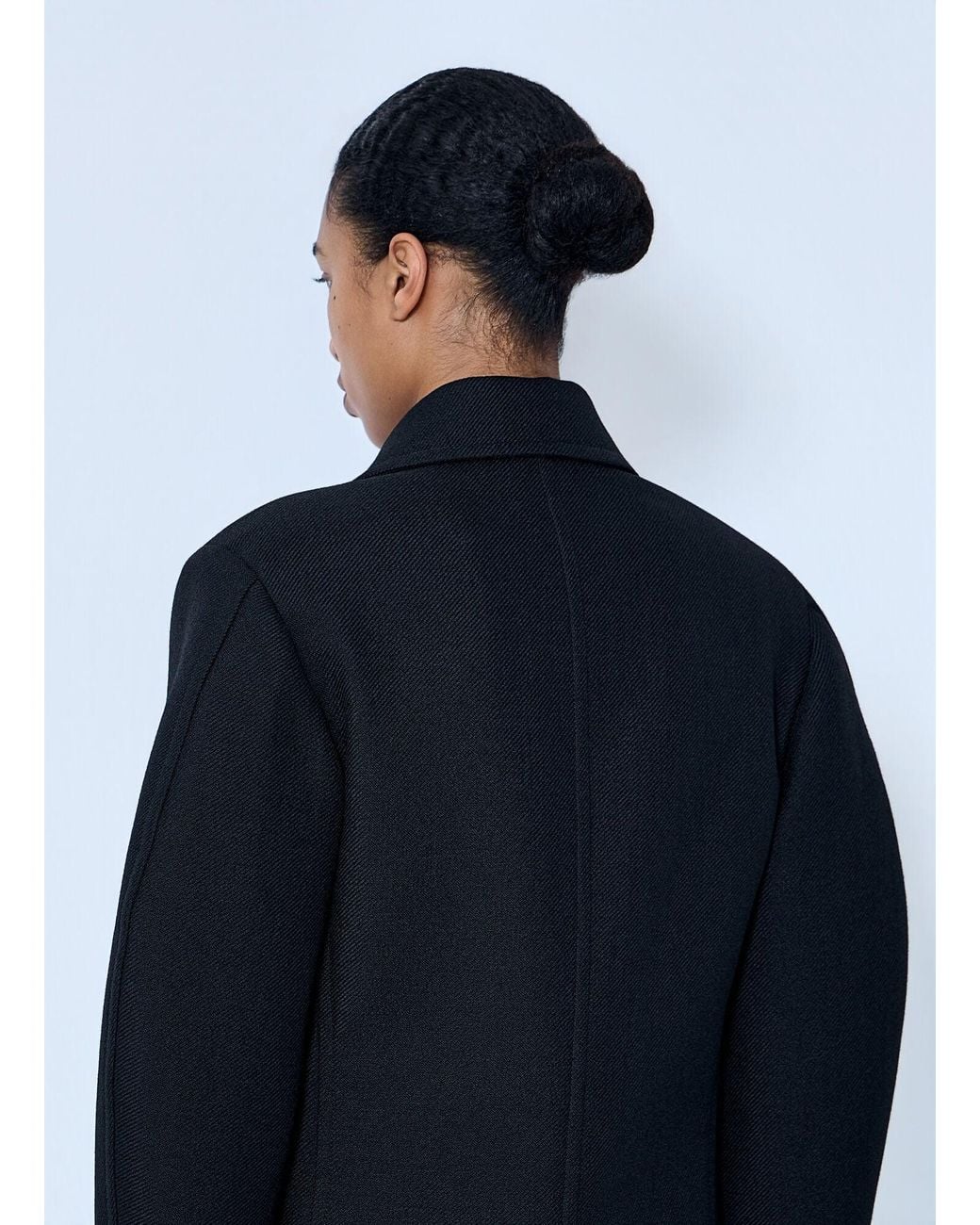 Bottega Veneta Blue Double-Breasted Coat With Knot Details