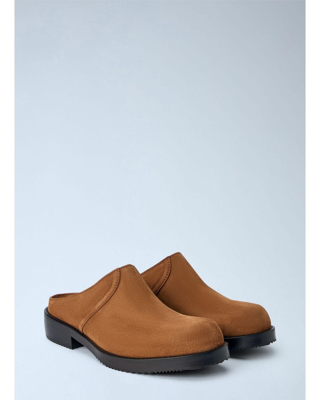 Dries Van Noten Brown Suede Slip-On Mules for men