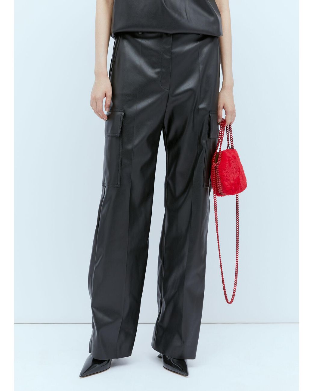 Stella McCartney Multicolor Cargo Vegan Leather Pants