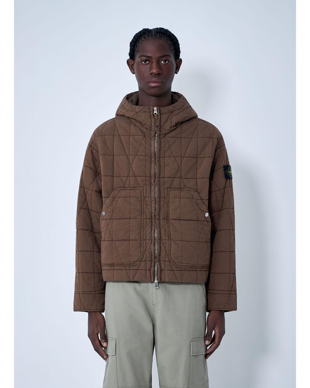 Stone Island Brown Winter Jackets for men