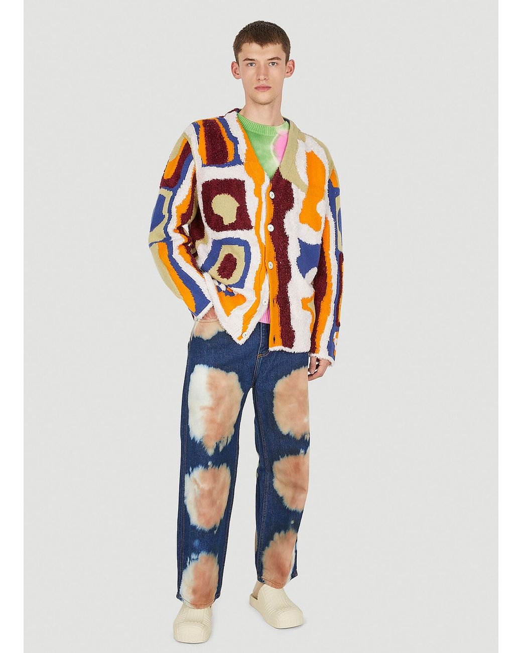 The Elder Statesman Orange Berber Cardigan for men