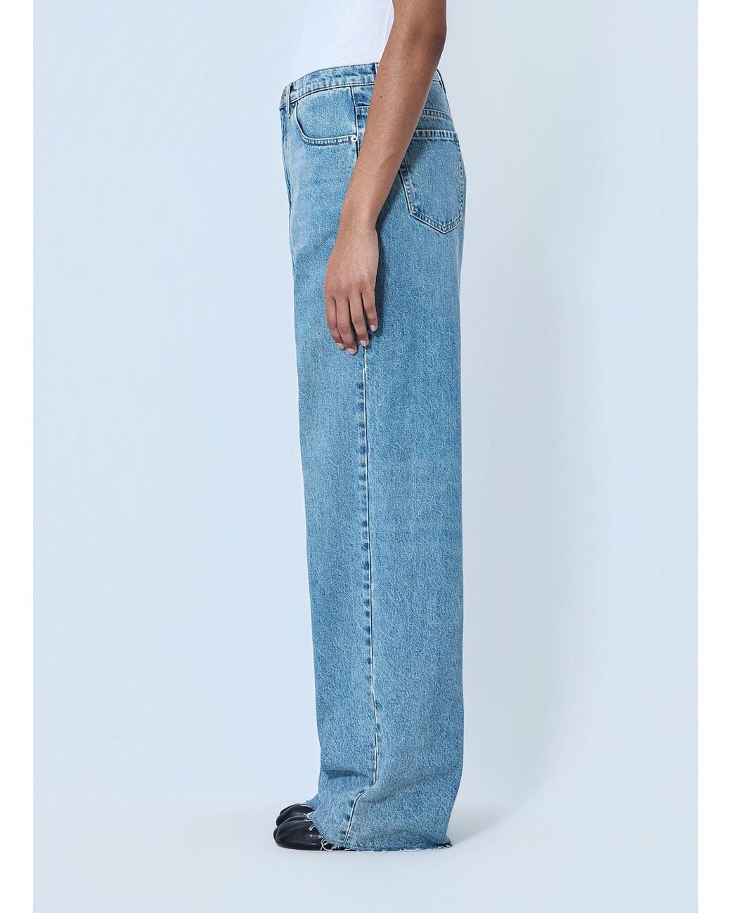 Maison Margiela Blue Wide-Leg Denim Trousers