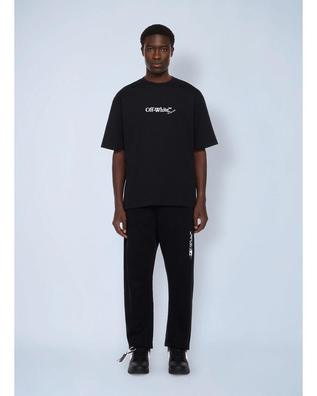Off-White c/o Virgil Abloh Black Scribble Arrow Skate Logo T-Shirt for men