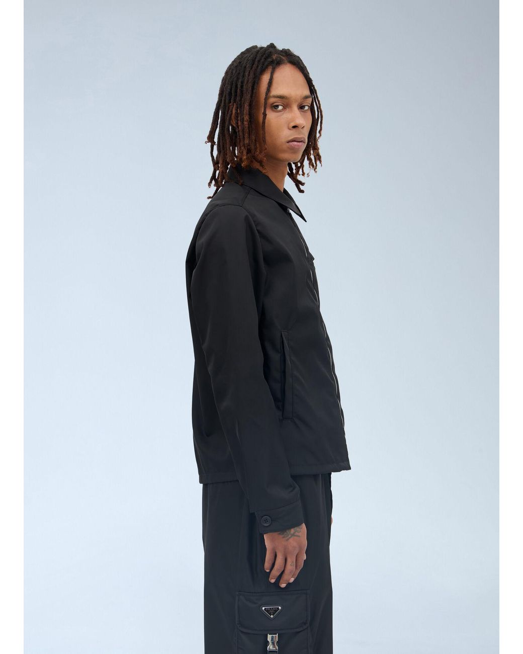 Prada Blue Re-Nylon Blouson Jacket for men