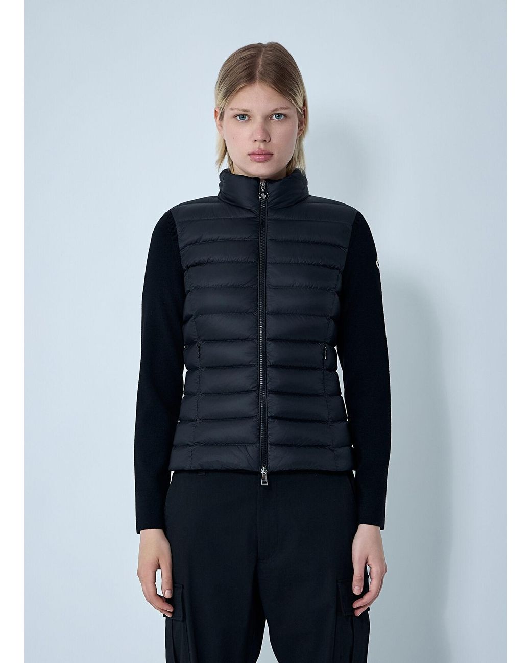 Moncler Blue Wool-Blend Cardigan