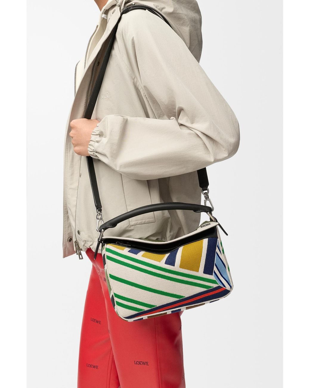 Loewe Blue Small Puzzle Bag