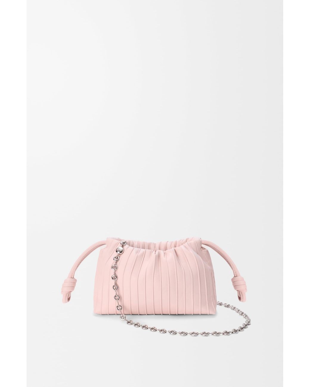 Loewe Pink Mini Flamenco Pleats Purse