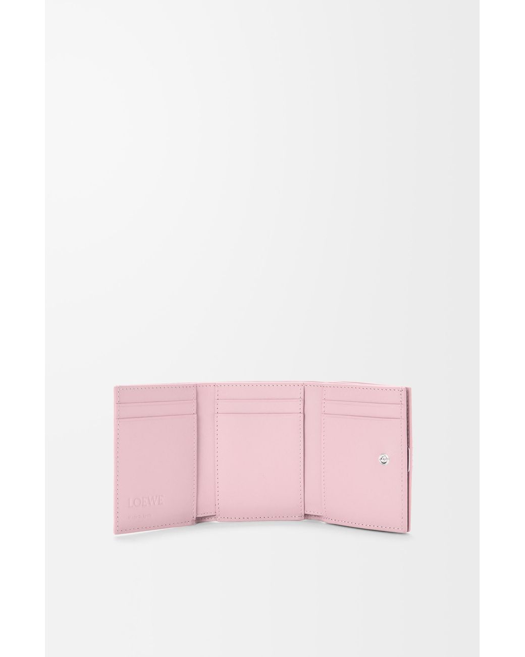 Loewe Pink Anagram Trifold Wallet