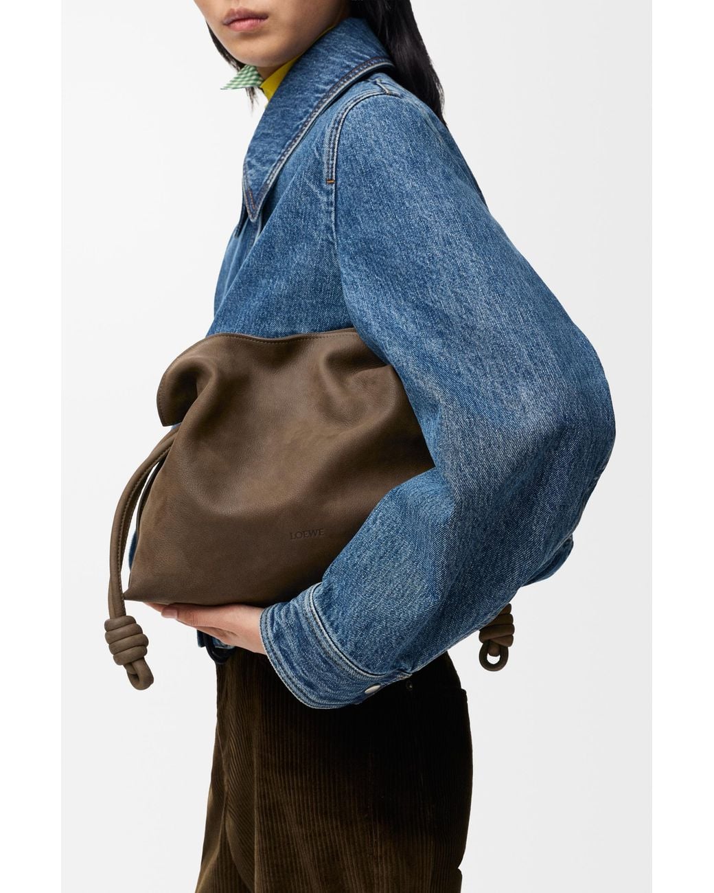 Loewe Brown Medium Flamenco Clutch