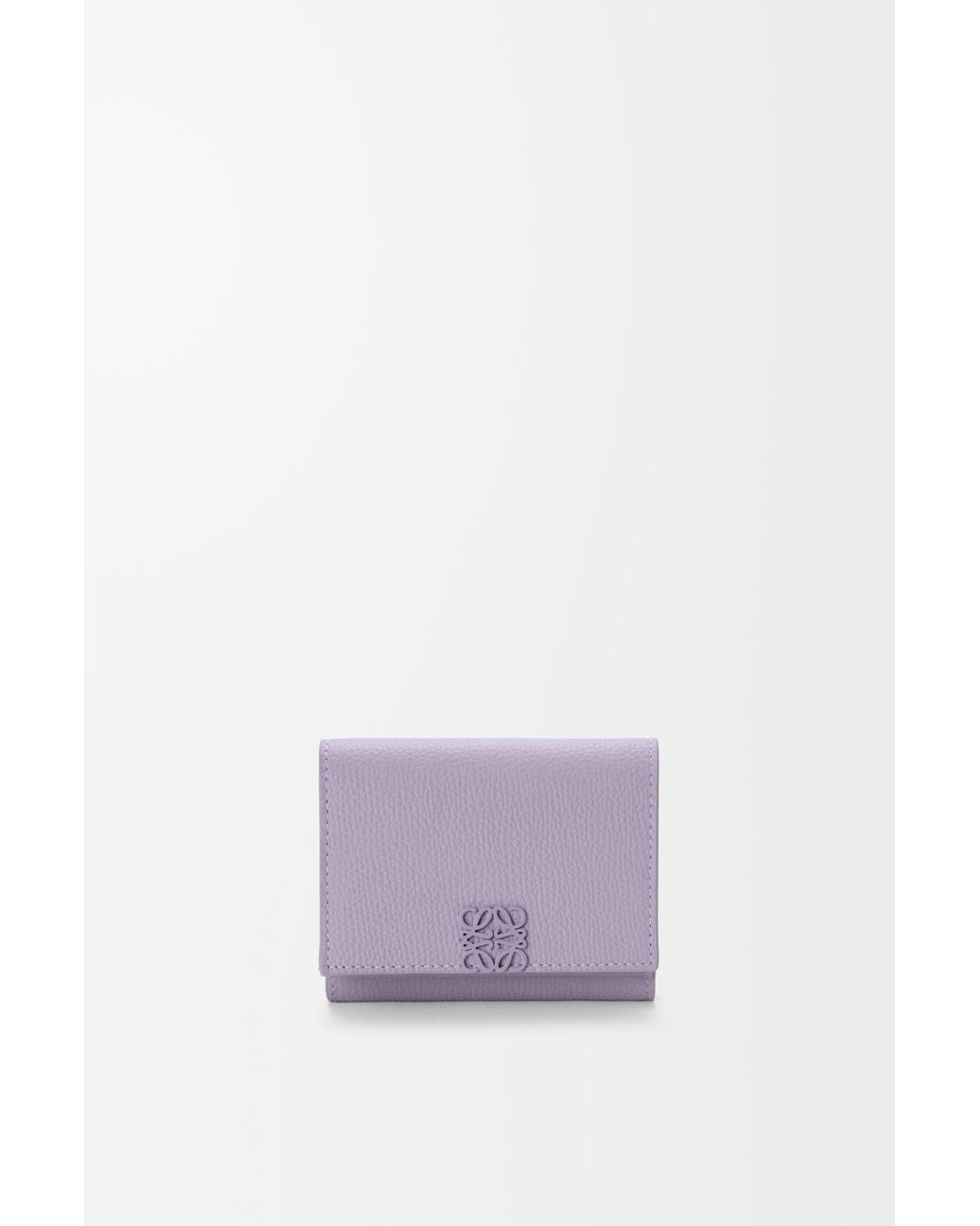 Loewe Purple Anagram Trifold Wallet