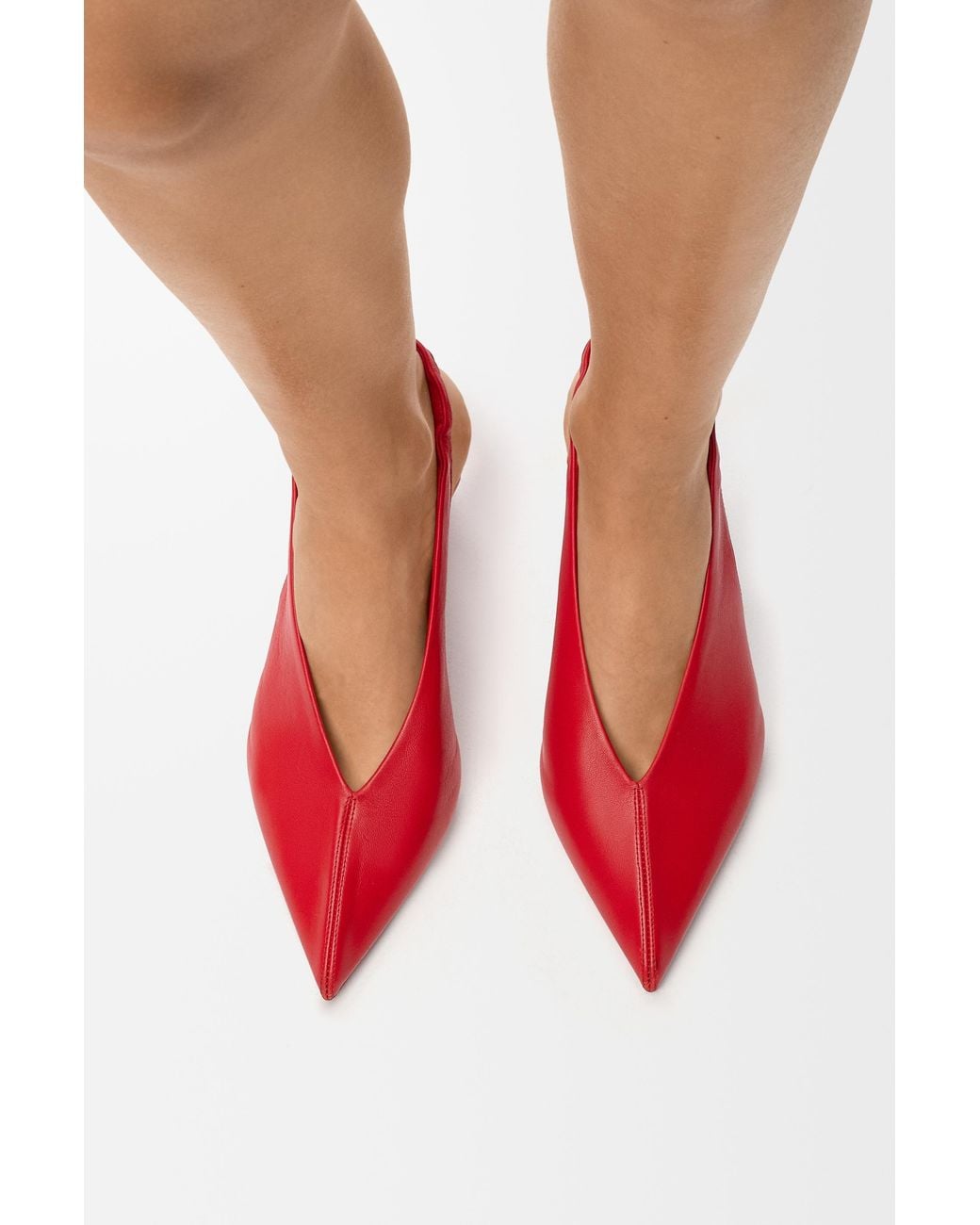 Loewe Red Origami Cubic Slingback