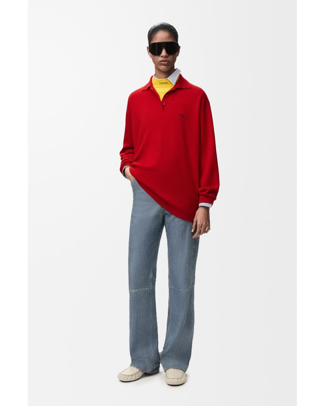 Loewe Red Polo Sweater