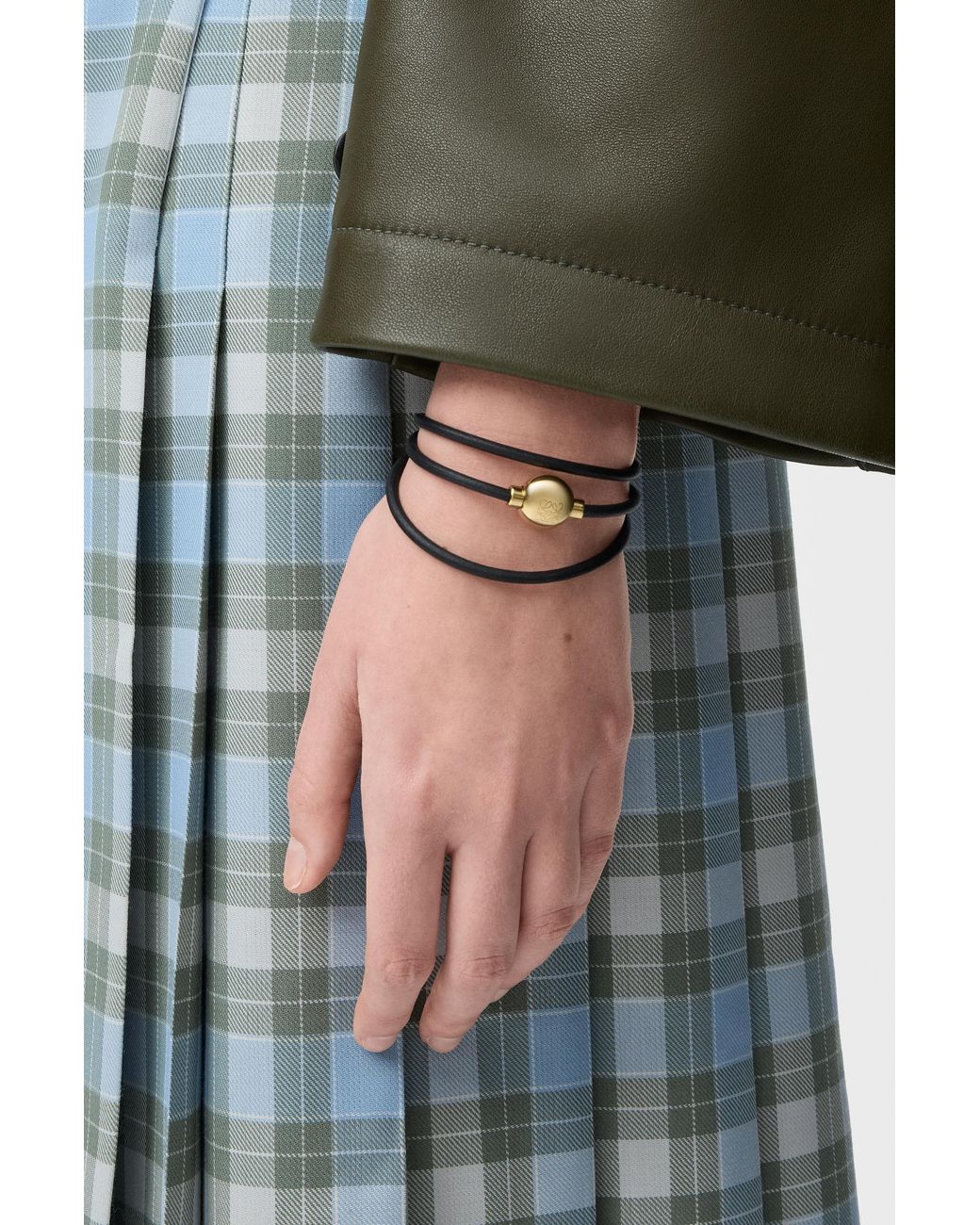 Loewe Green Pebble Bracelet