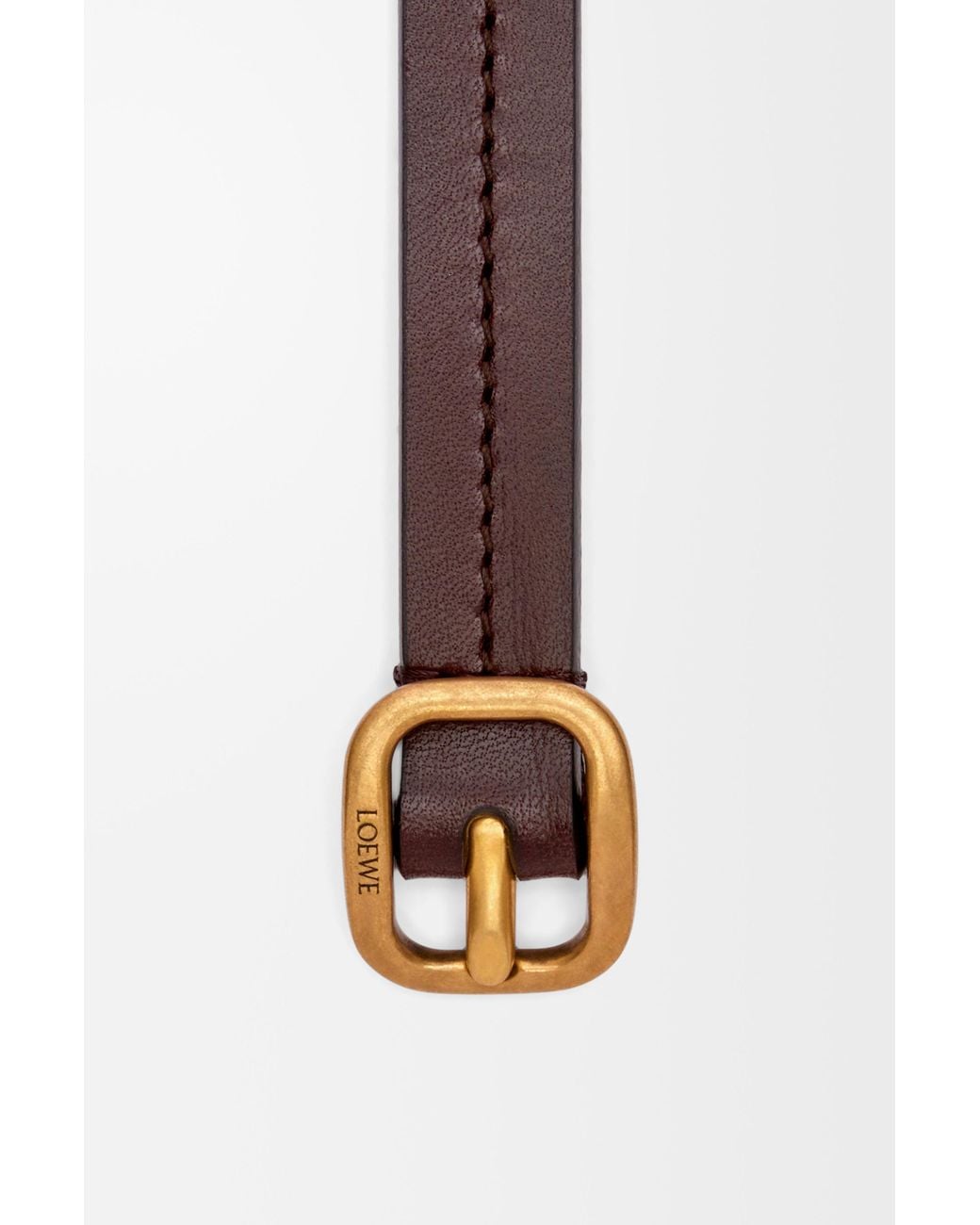 Loewe White Rounded Soft Belt In Classic Calfskin
