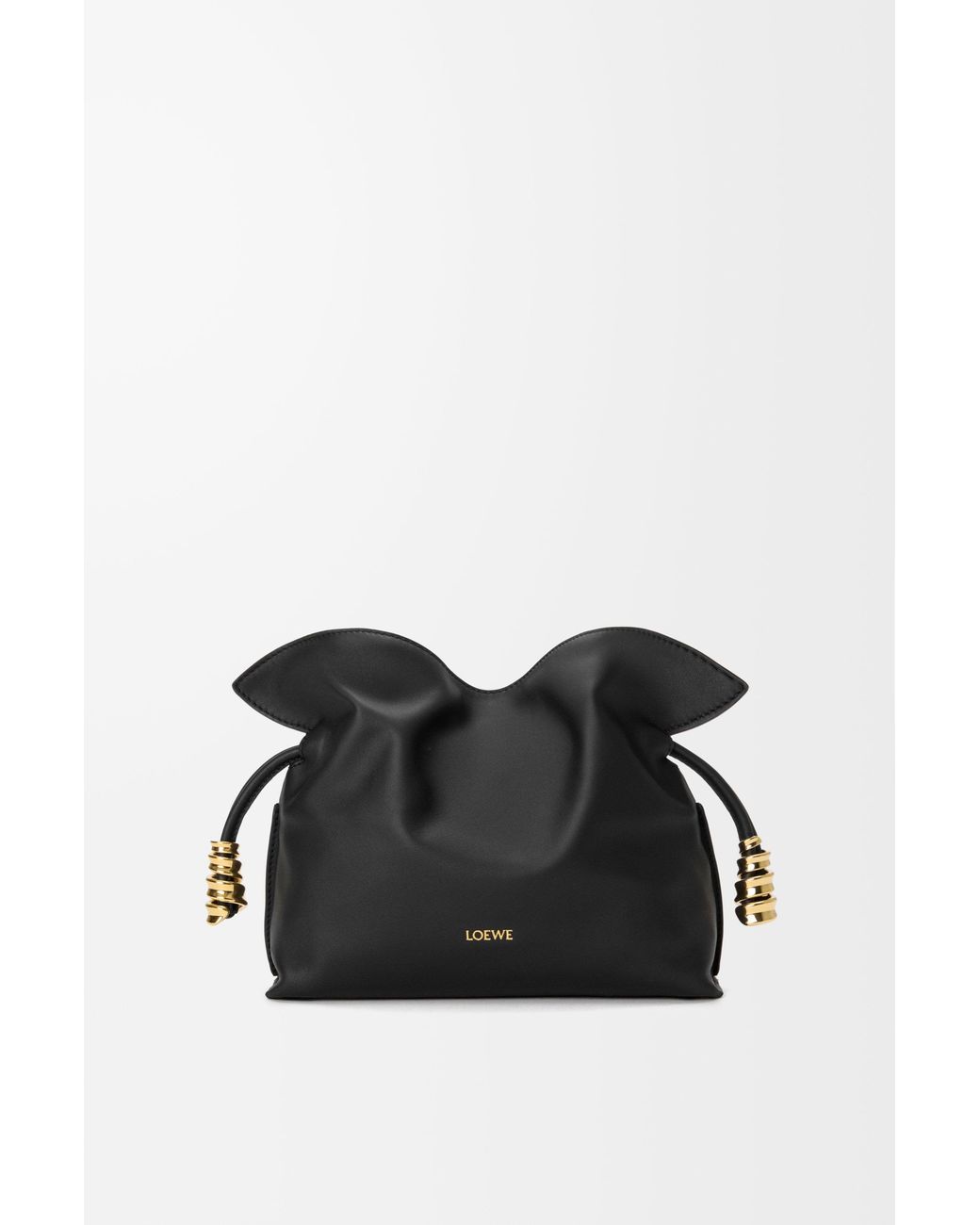 Loewe Black Mini Coil Flamenco Clutch