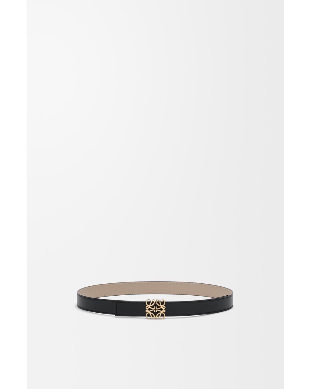 Loewe White Anagram Bombee Leather Belt