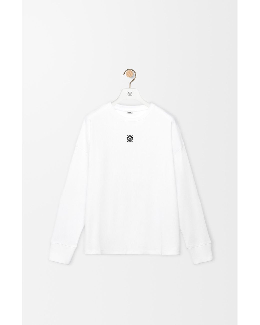 Loewe White Logo-embroidered Ribbed Cotton Top for men