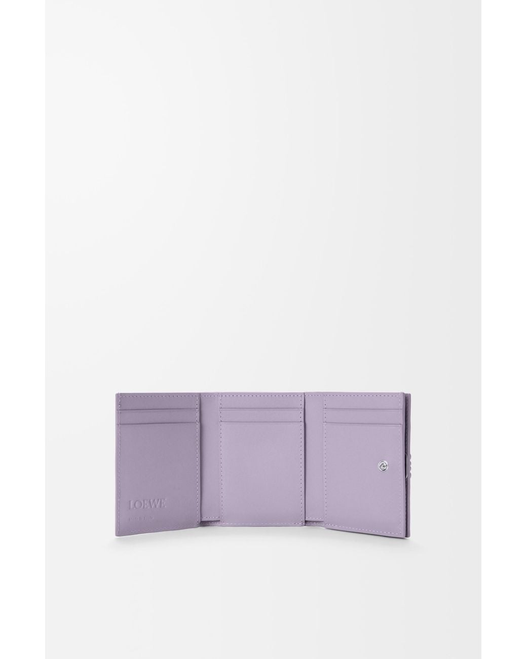 Loewe Purple Anagram Trifold Wallet